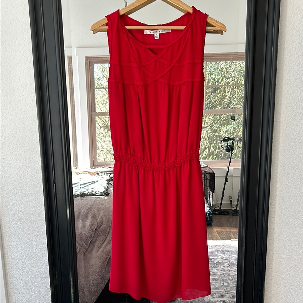 Max Studio Red Sleeveless Sundress Knee-Length Cocktail